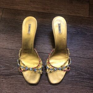 SOLD! Miu Miu 2000s Y2K floral kitten heels